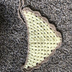 Handmade Crochet Bandanna with Scalloped Edge